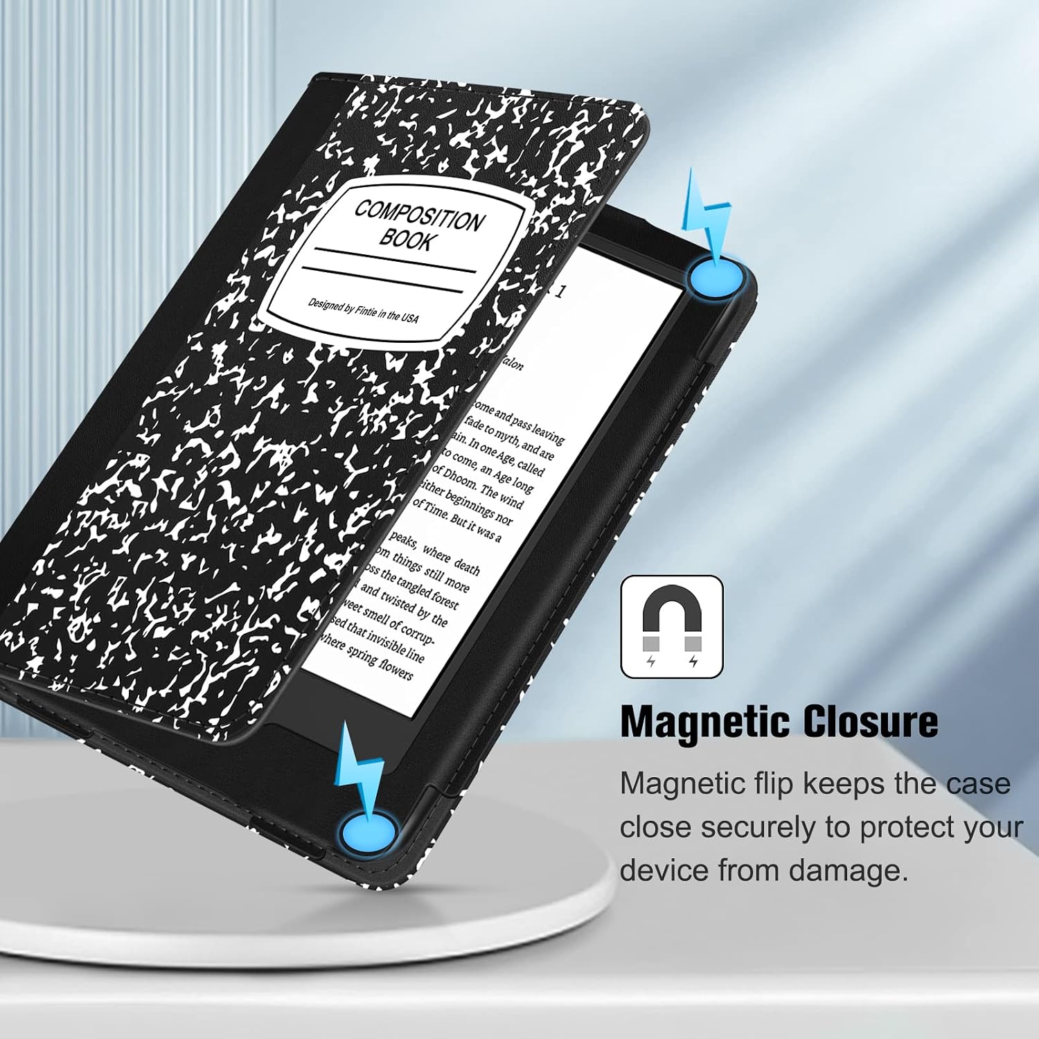 Fintie Case for 6" All-New Kindle 11th Generation 2024/2022 Release - Book Style Folio PU Leather Shockproof Cover Auto Sleep/Wake for Kindle 2024/2022 11th Generation e-Reader, Composition Book