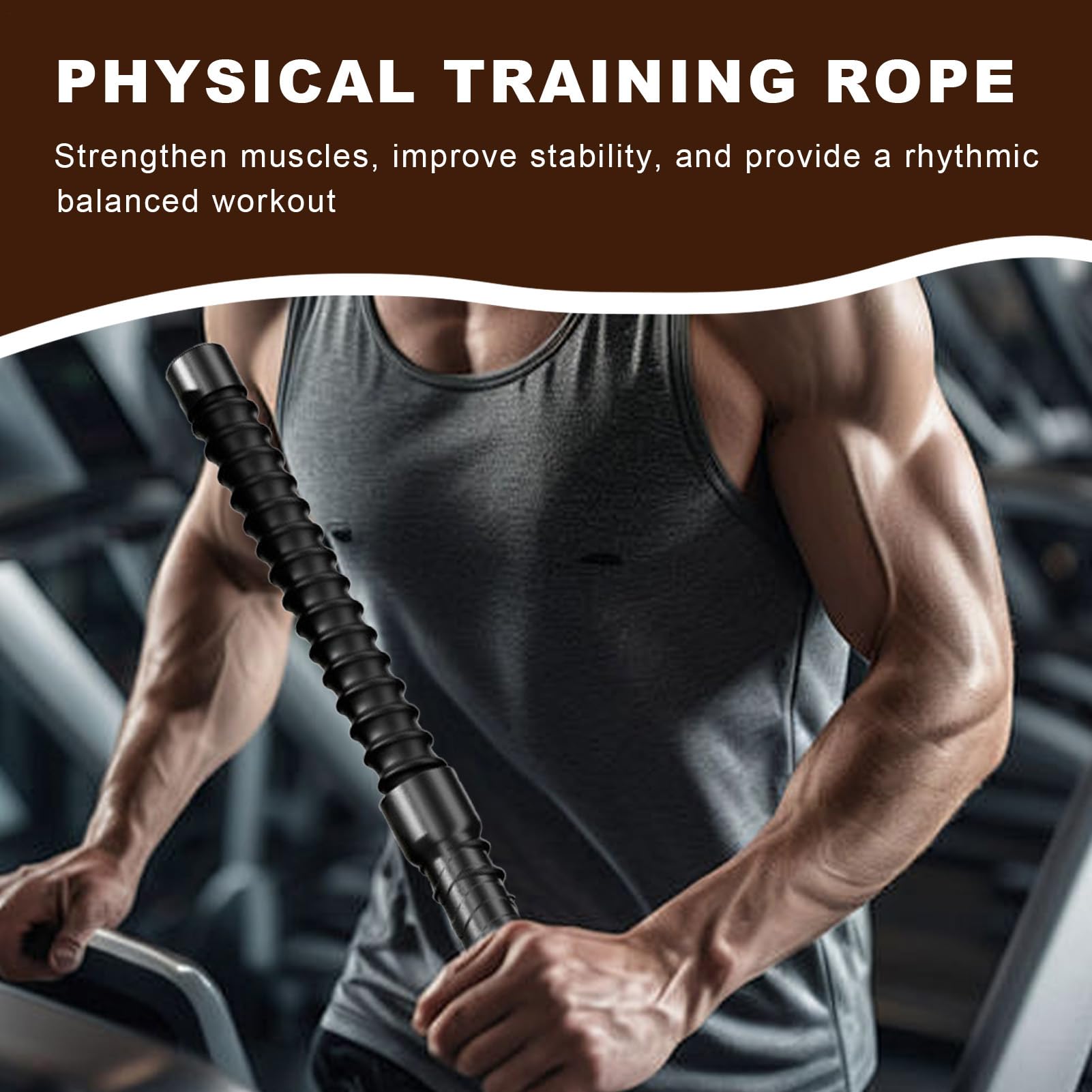 Battle Rope, 2pcs Seillose Kampfseile, Seilfreie Schlachtseile, Professionelles Tragbares Schwarzes Trainingsseil, Tragbares Schwarz-Training-Seil Für HIIT, Kraft Und Low- Cardio-Training, 40cm