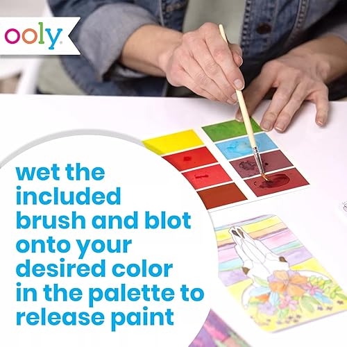 Miniatura 3 de Ooly Scenic Hues D.I.Y. Kit de arte de acuarela - Desert Getaway (juego de 17 piezas)