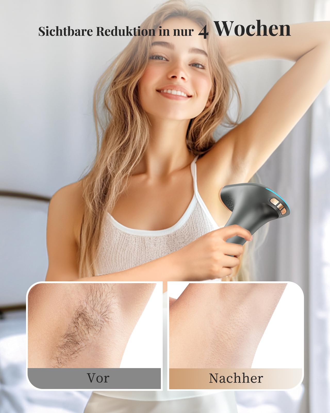 Haarlosy Haarentfernungsgerät mit 999,900 Lichtimpulse