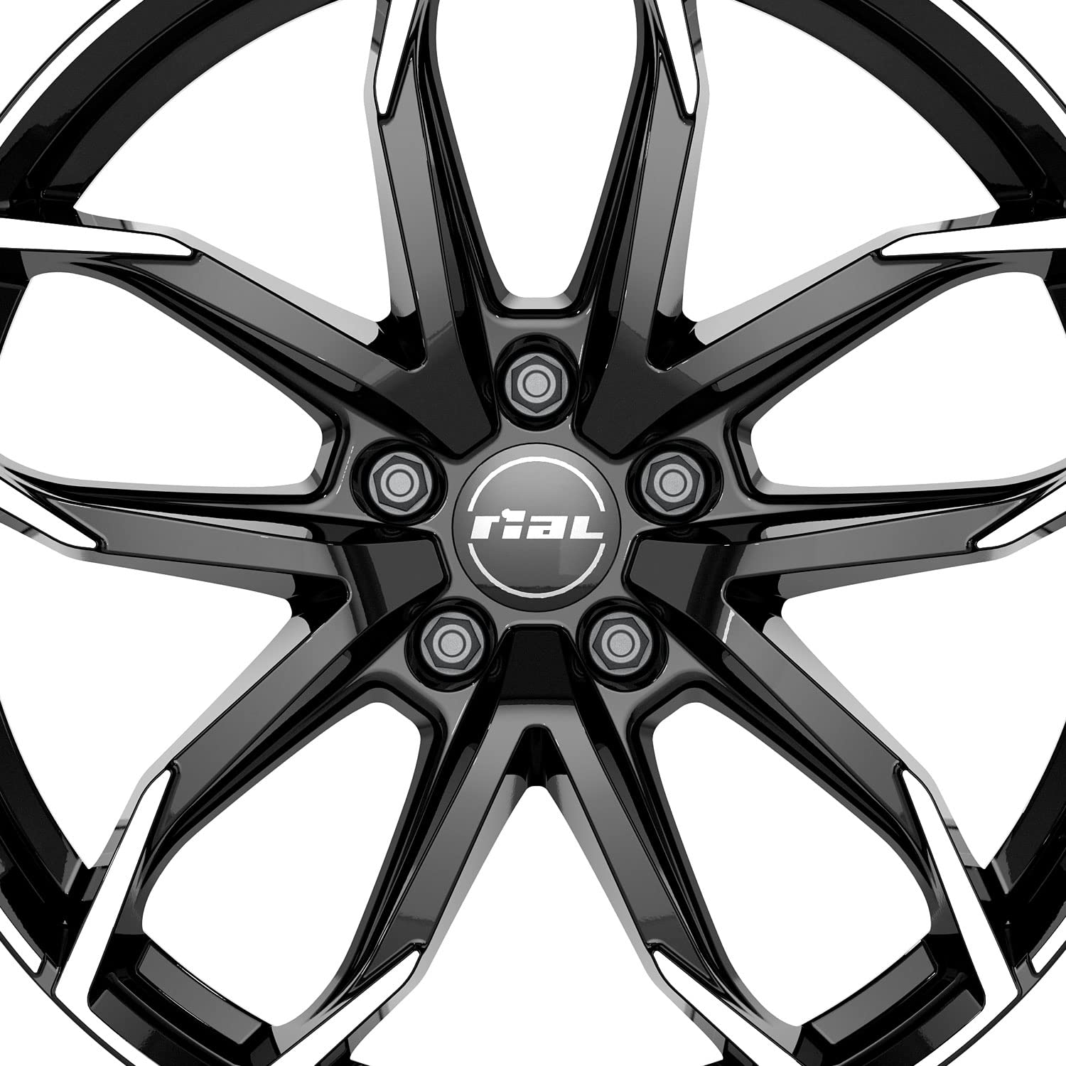 4x Cerchi Rial Lucca 8.0Jx18 ET33 5x110 diamant-schwarz frontpoliert compatibile con ALFA ROMEO Giulia Giulietta Stelvio