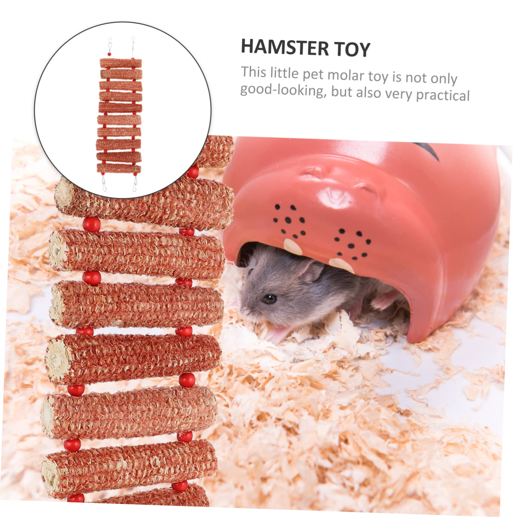 SUPVOX 3piezas Juguete De Masticación para Hámster y Chinchilla Puente De Maíz para Jugar y Esconderse Accesorio para Mascotas Pequeñas Suministros para Conejos y Roedores