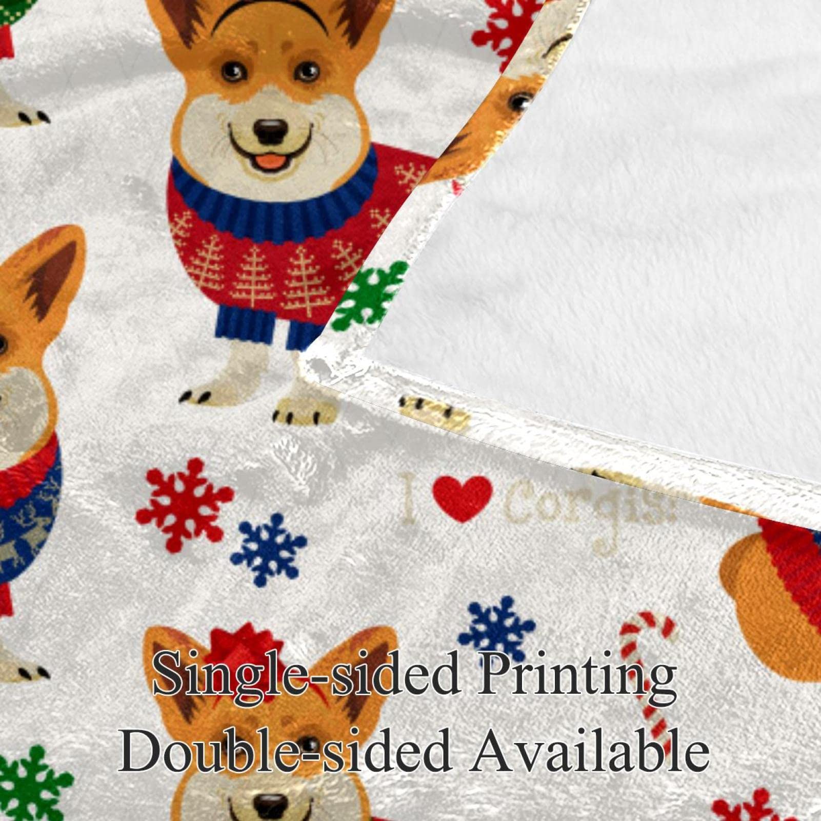 Couverture de Noël en polaire légère pour canapé Motif chien