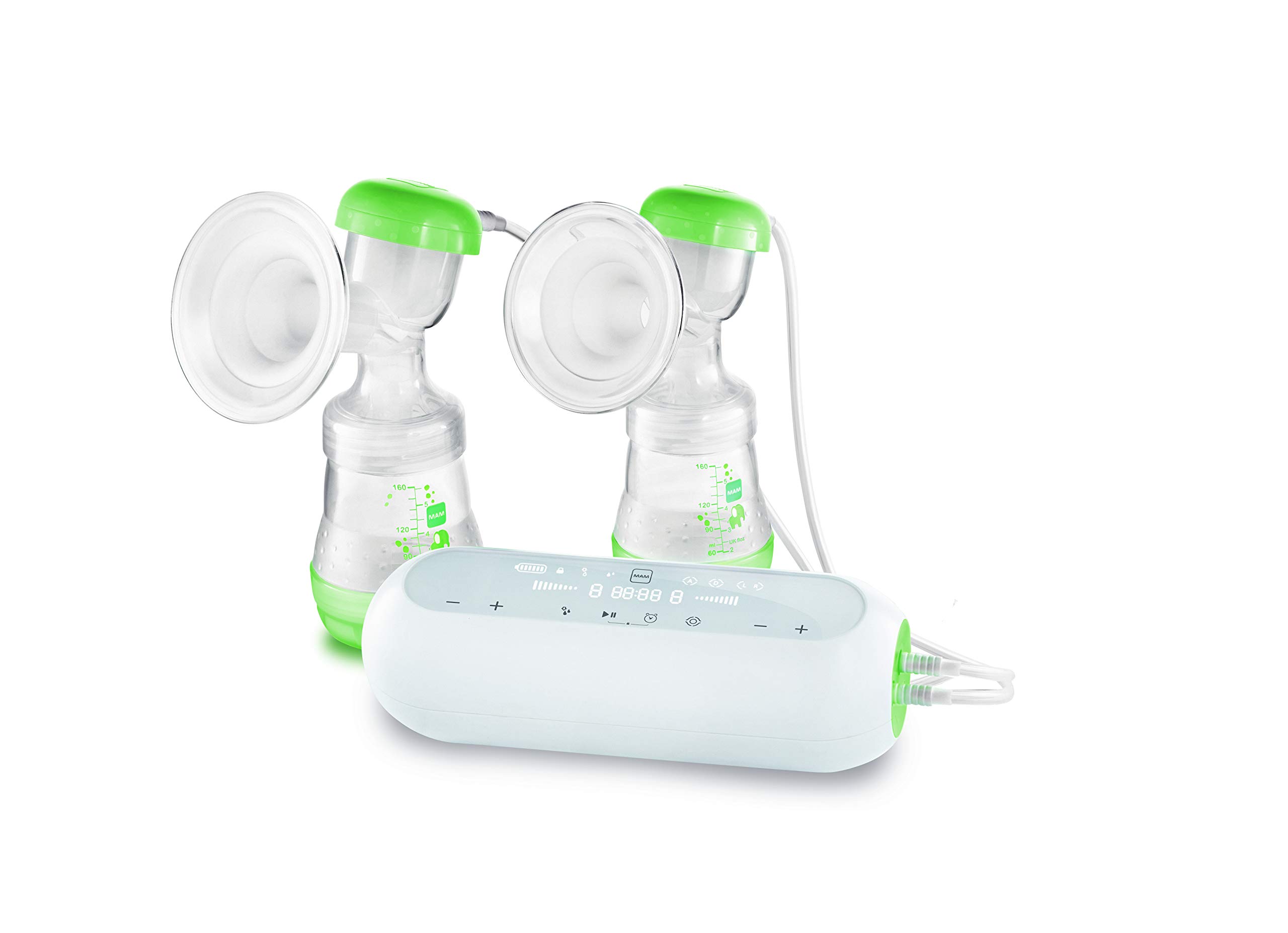 MAM 2 in 1 Elektrische Milchpumpe inkl. Anti-Kolik-Flasche und Milchbehälter
