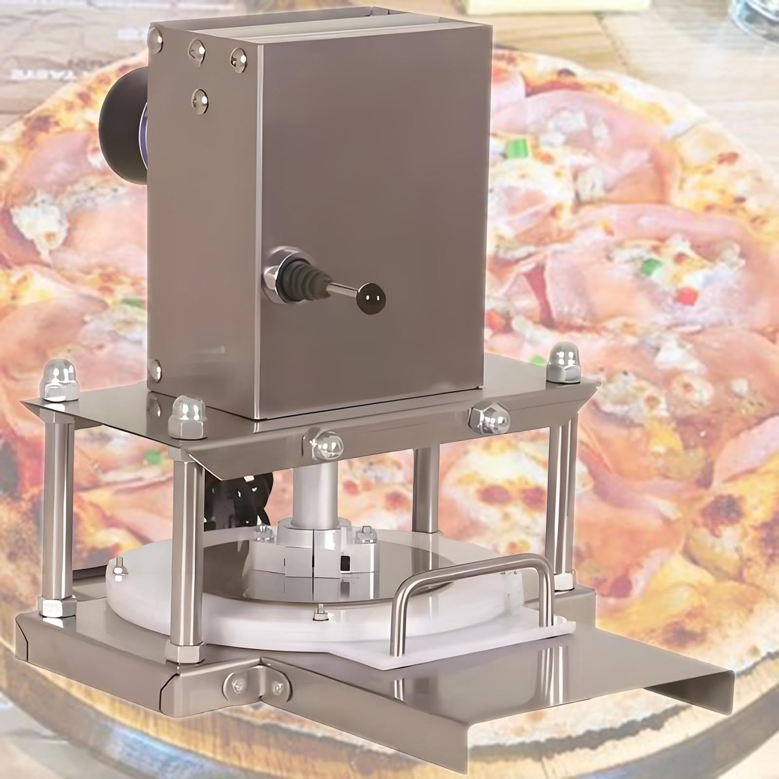 Presse à Pâte Électrique Commerciale 400 Feuilles par Heure Laminoir à Pâte à Pizza en INOX Presse à pâtisserie à Pizza,pour Pizza, Tarte, Tortilla, pâtisserie 30cm