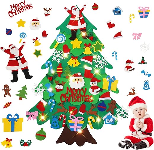 Felt Christmas Tree Set forToddlers and Adult, 3ft&hellip;