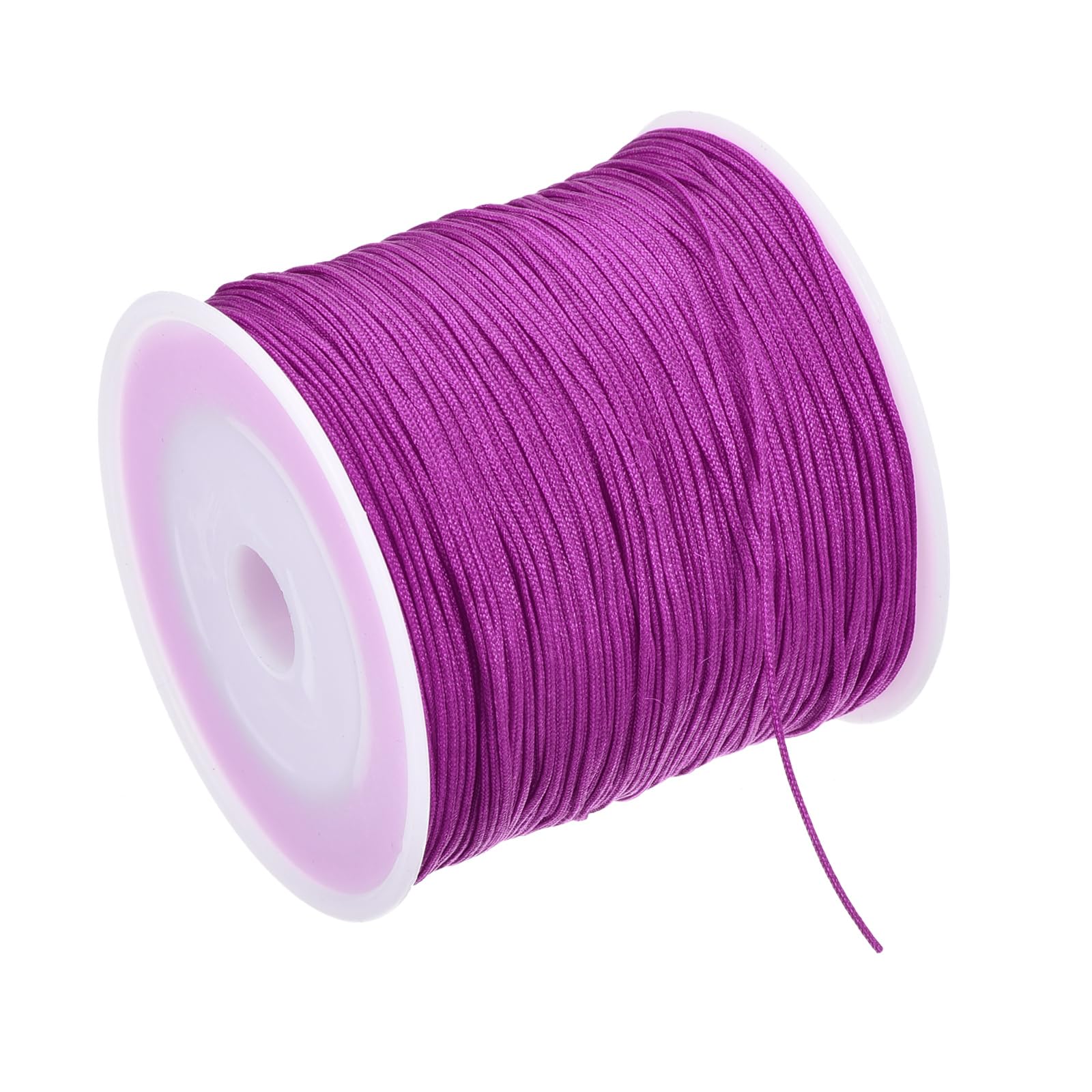 Rebower 0.8mm Nylon String for Bracelets, 100m Nylon Satin String Cord Beading Thread [ for Jewelry Making Bracelet Necklaces DIY Craft] - Purple