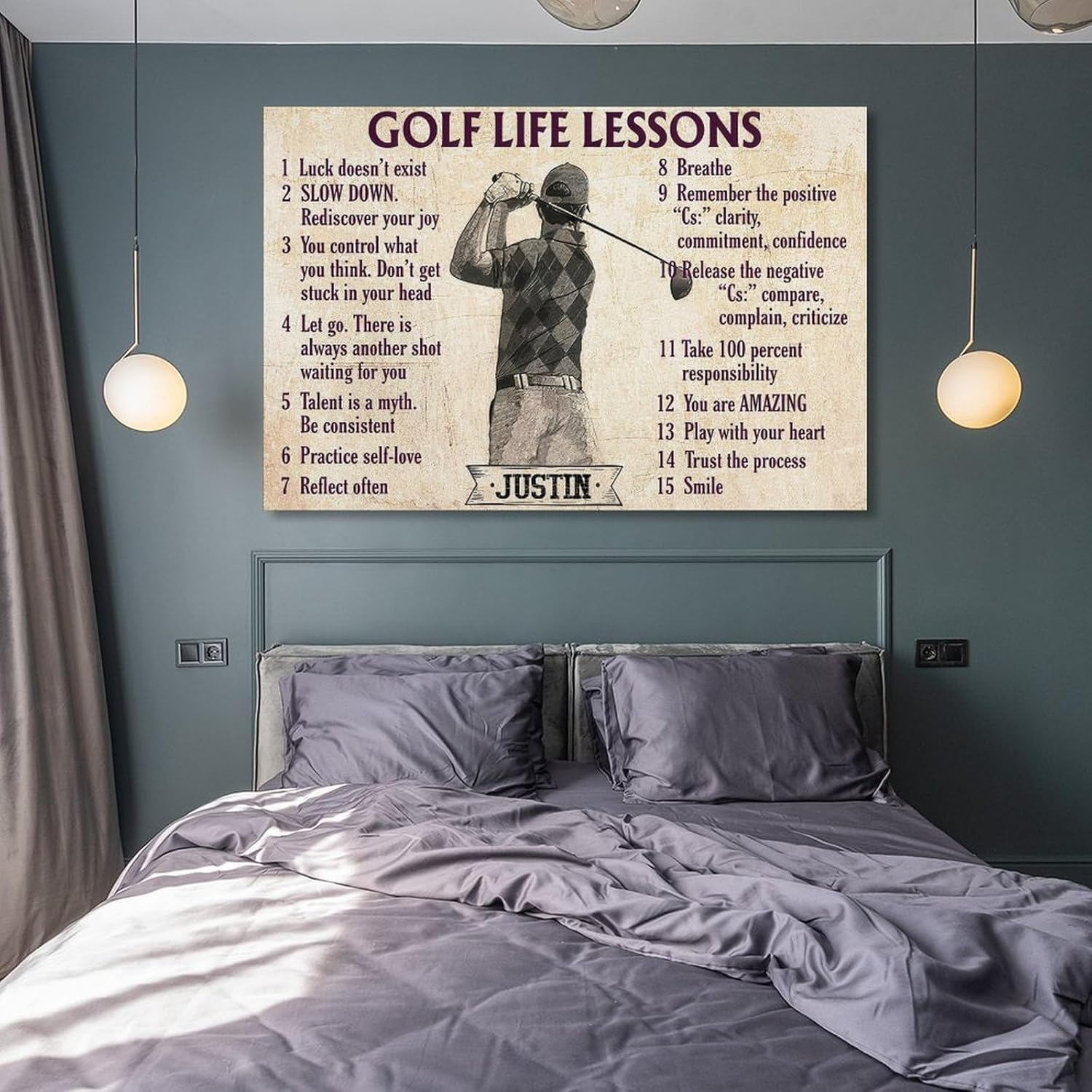 Golf Life Lessons Poster Motivational Sports Canvas Wall Art Aesthetic Decorative Painting Living Room，Bars Cafes, Restaurants, Pool Halls And Hotelsstyle 12x18inch(30x45cm) - Image 7