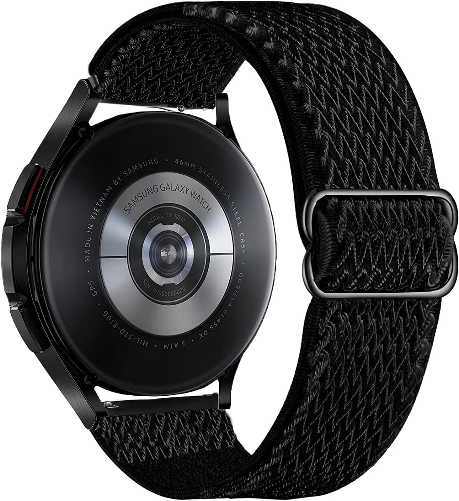 Elastic Bands for Galaxy Watch 7/6/4 Classic Bands 47mm 46mm 43mm 42mm/5 Pro Band 45mm,Samsung Galaxy Watch 7/FE/6/5/4 Strap 44mm 40mm/Active 2/3 41mm, 20mm Stretch Nylon Wristband