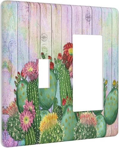 Vista 287 de Cubiertas decorativas de salida de estrella de mar playera, tablero de madera azul de concha de mar de 1 banda, decoración individual GFCI, placa