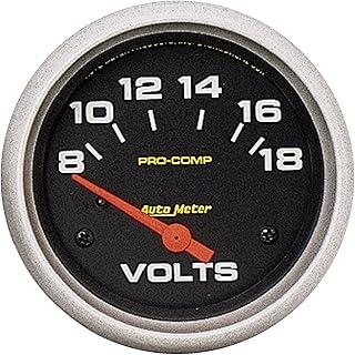 AUTO METER 5492 Pro-Comp Electric Voltmeter Gauge, Regular, 2.625 in.