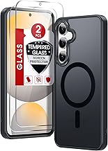 LeYi Mobile Phone Case for Samsung Galaxy S24 FE Case Compatible with Magsafe [2 Screen Protectors] Full Camera Protection S24FE Silicone Case Magnetic Protective Case Shockproof Scratch-Resistant