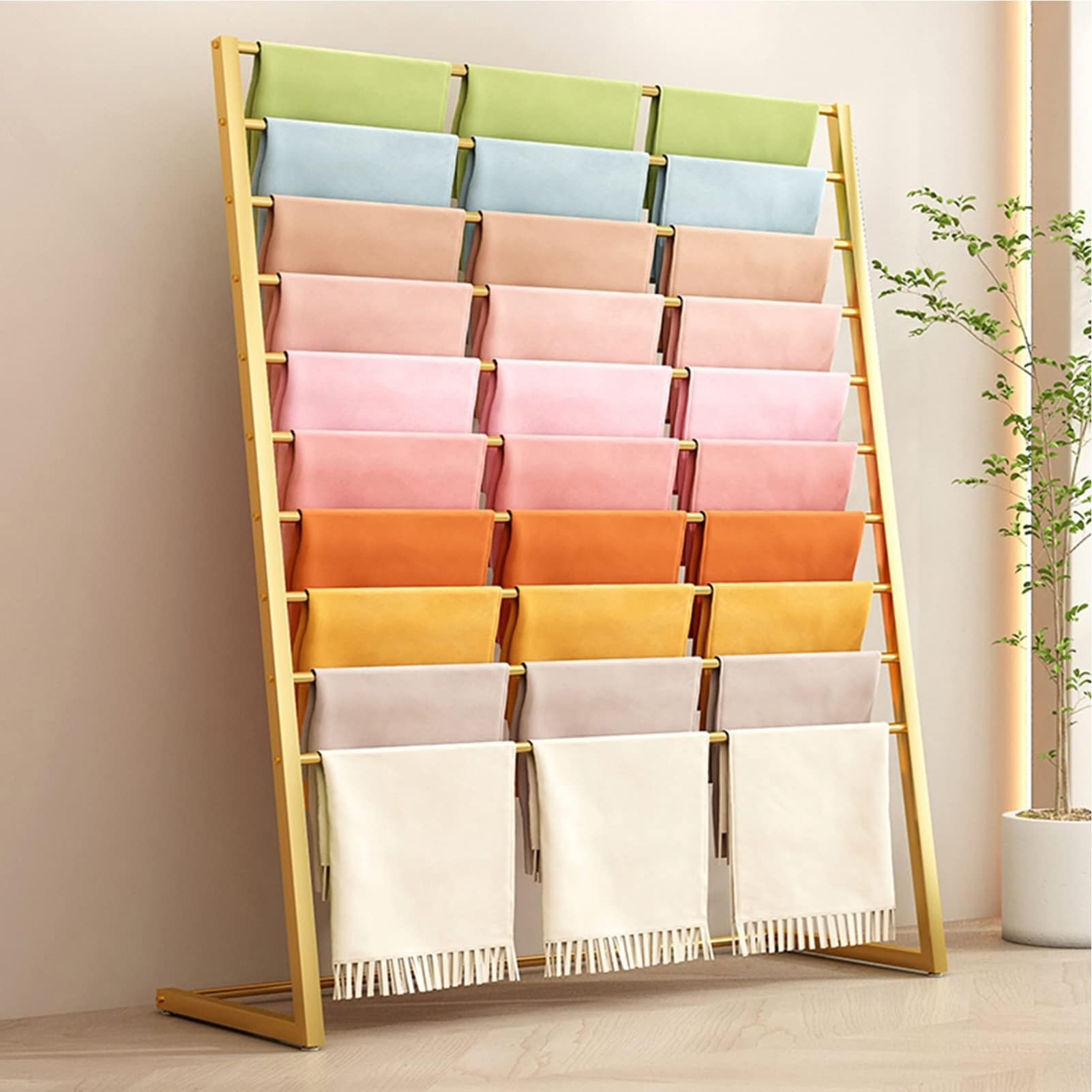 Porta Sciarpe - Porta Sciarpe Da Terra In Seta, Espositore Per Sciarpe Da Negozio Di Abbigliamento, Porta Coperte In Metallo Da Terra, Appendiabiti Commerciale Pantaloni Appendiabiti ( Size : 80X40X14