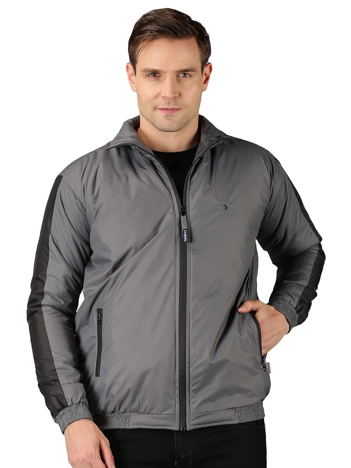 VROJASS Men’s Polyester Standard Length Bomber Jacket(VROBJF-SL)