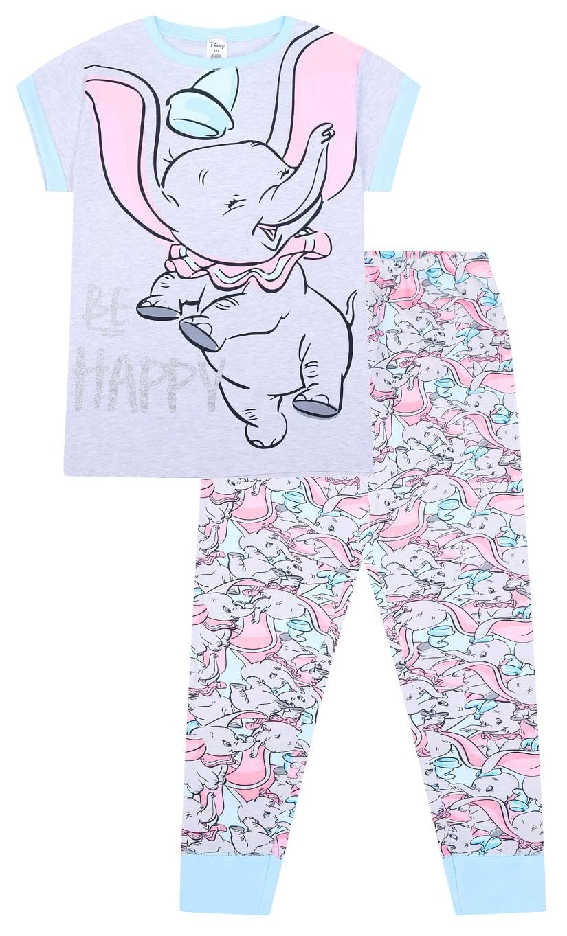 Disney Dumbo Be Happy Ladies Long Cotton Pyjamas (18-20) Blue