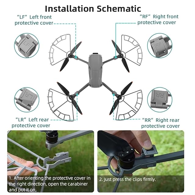 Foto 6 de 8 de Compatible Con Accesorios For Drones DJI Air 3S, Protector De Hélice, Cubierta Protectora De Ala