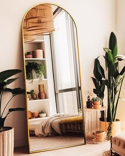 Miniatura 4 de KOMCOTE Espejo de arco de longitud completa, espejo de longitud completa, espejo de piso arqueado, espejo de pared de longitud completa, espejo de