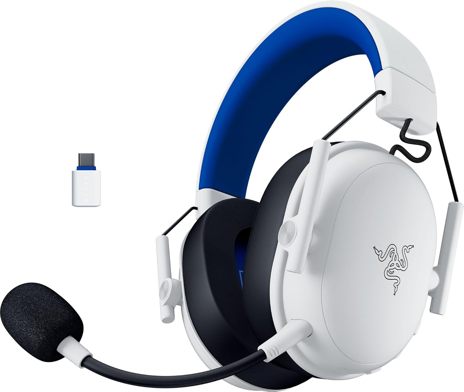BlackShark V3 X HyperSpeed PlayStation - Cuffie wireless per eSport gaming - Ultraleggere 270g - Driver TriForce da 50mm - Microfono rimovibile - HyperSpeed 2,4 GHz e Bluetooth - PS5/PC | Bianco - Cuffia gaming