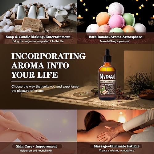 Miniatura 3 de Aceite esencial de sándalo puro con cuentagotas para difusor, aromaterapia, cuidado de la piel, masaje, fabricación de velas y jabón, relajación,