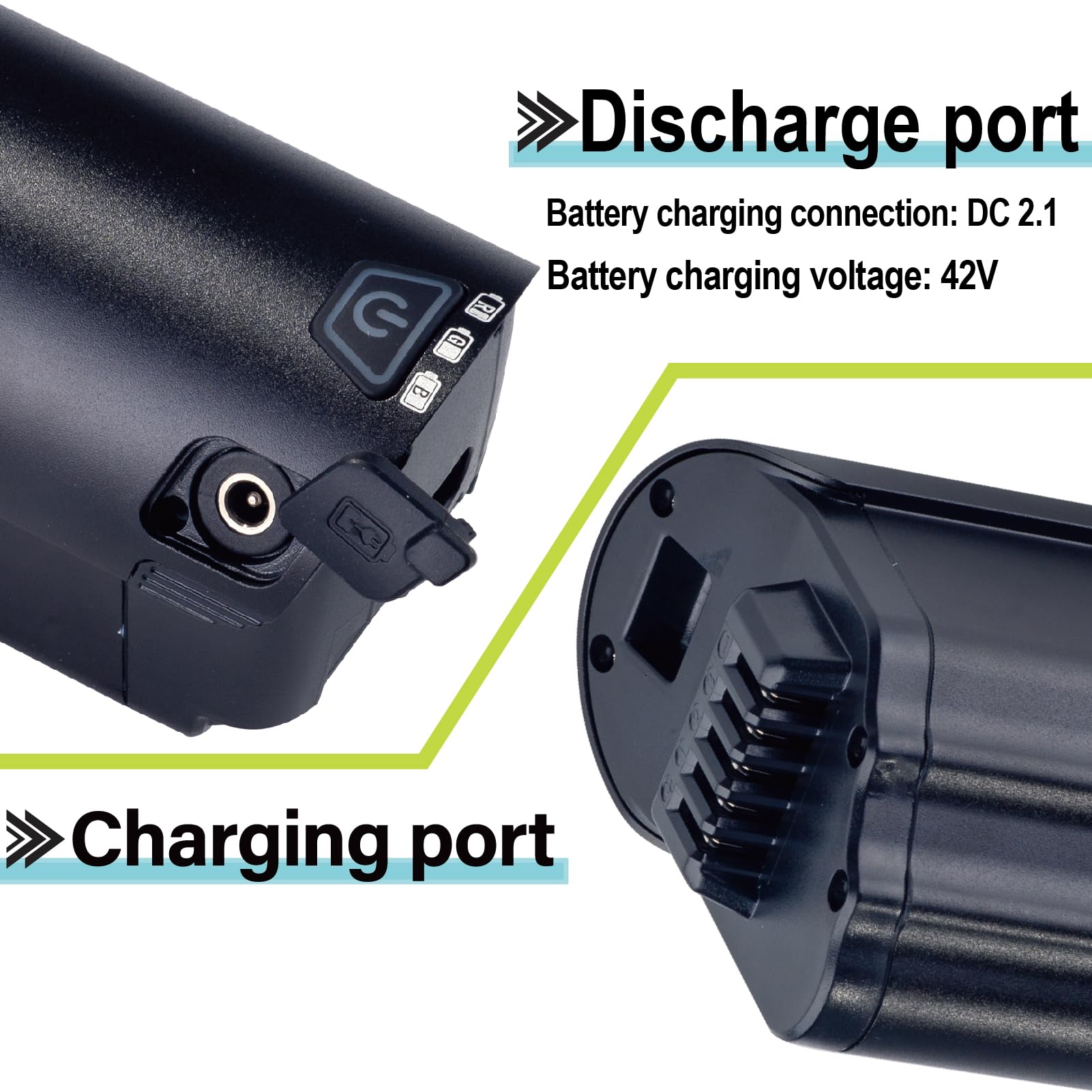Batería para Bicicleta eléctrica 36 V 13 Ah 16 Ah 18 Ah Recambio para MileTrail1 para Bicicleta eléctrica HillMiles Mountain para MileCity1 Batería de Recambio con Cargador (36V 13Ah)