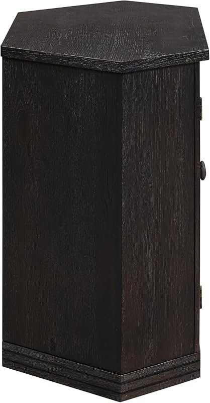 Martin Svensson Home Timber Ridge Corner TV Stand 49.5" Wood & Glass, Black image 6