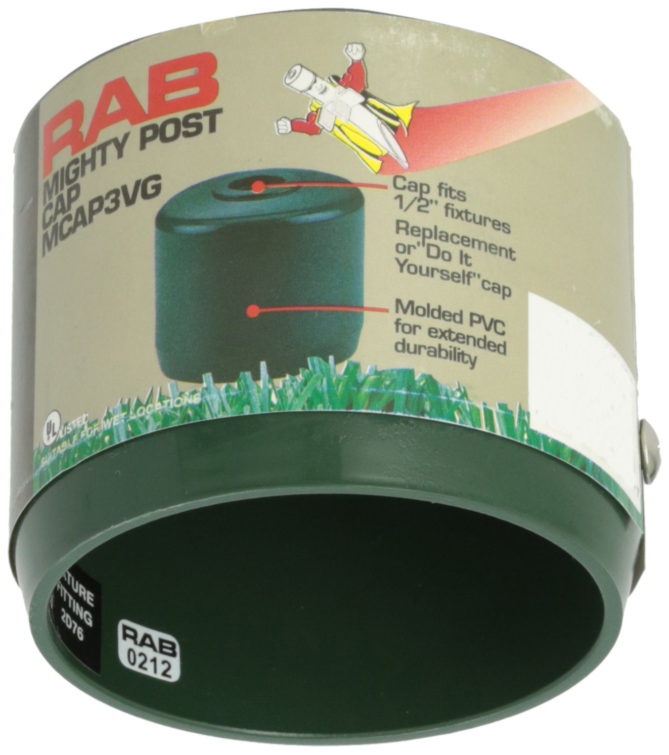 RAB Lighting MCAP3VG Mighty Post Cap for 3