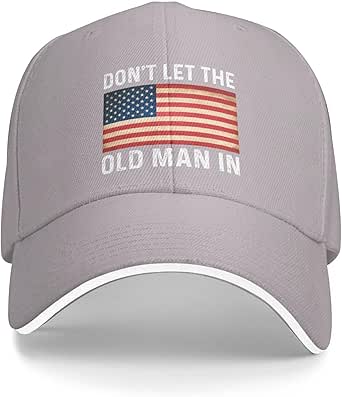Gorra De Béisbol Don't Let The Old Man In - Diseño Con Bandera USA Y Guitarra, Ajustable, Algodón, Verde Militar