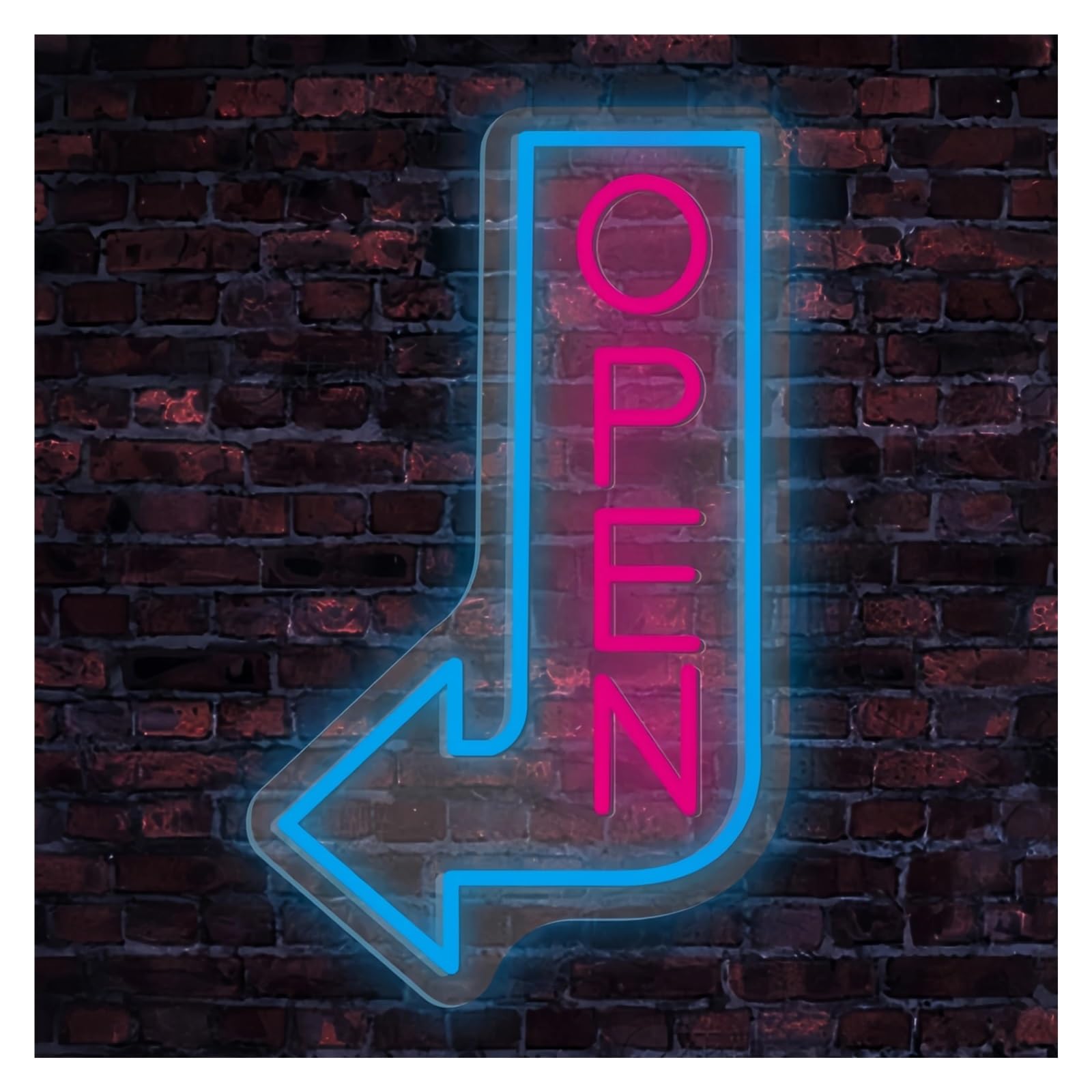 LEMST Signs Lamp Open Neon Signs USB Powered, Adjustable Brightness Arrow Neon Lights Suitable for Shop Decor Commercial Light