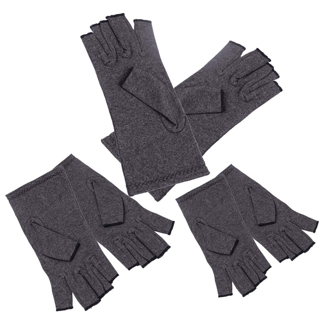 1 par Dedos Artritis Terapia Mano Alivio de los Dolores articulaires compresión Apoyo muñecas Guantes Gris Oscuro algodón y Spandex Large