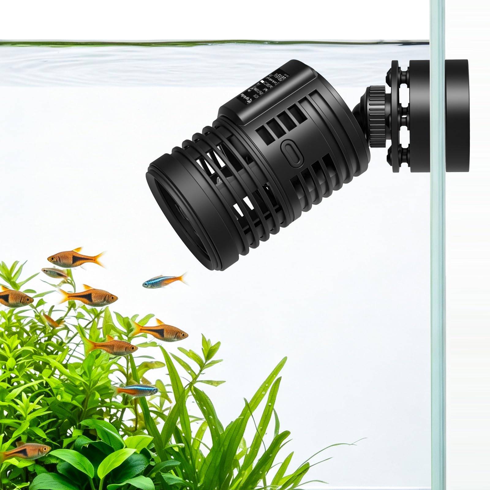 hygger 10W Pompe de Circulation pour Aquarium 7000L/H | Pompe de Brassage Aquarium avec Magnetfuß Starkem , Ultra-leise 360° Drehbar, für Süß- & Salzwasseraquarien 180-370L