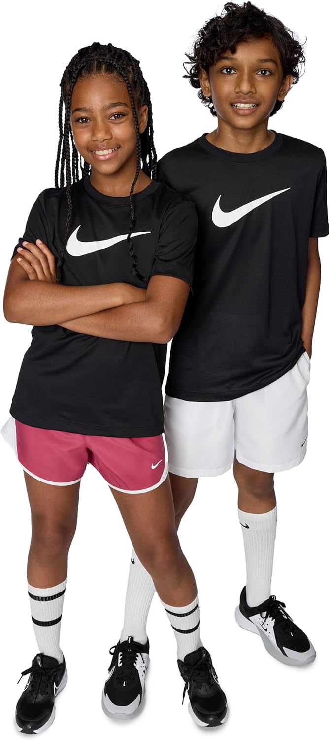 Nike Unisex Big Kids' Legend Dri-FIT T-Shirt (Large Swoosh Logo) - Boys and Girls