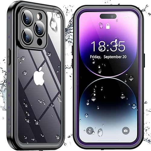 Miniatura 23 de SPIDERCASE Solo diseñada para iPhone 13 Pro Max, funda delgada para iPhone 13 Pro Max de 6.7 pulgadas, transparente Naranja,Negro /