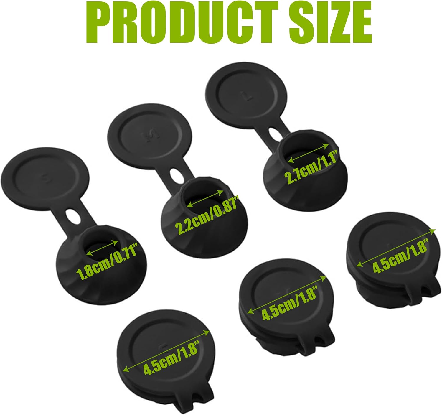 6pcs Bottle Emptying Kit Cap for Upside Down Dispenser Shampoo Lotion, Saver Flipping Set with 3 Sizes Adapter Transfer Connector, Inverted Every Drop Out- Measure Your Bottle Opening Before Order!