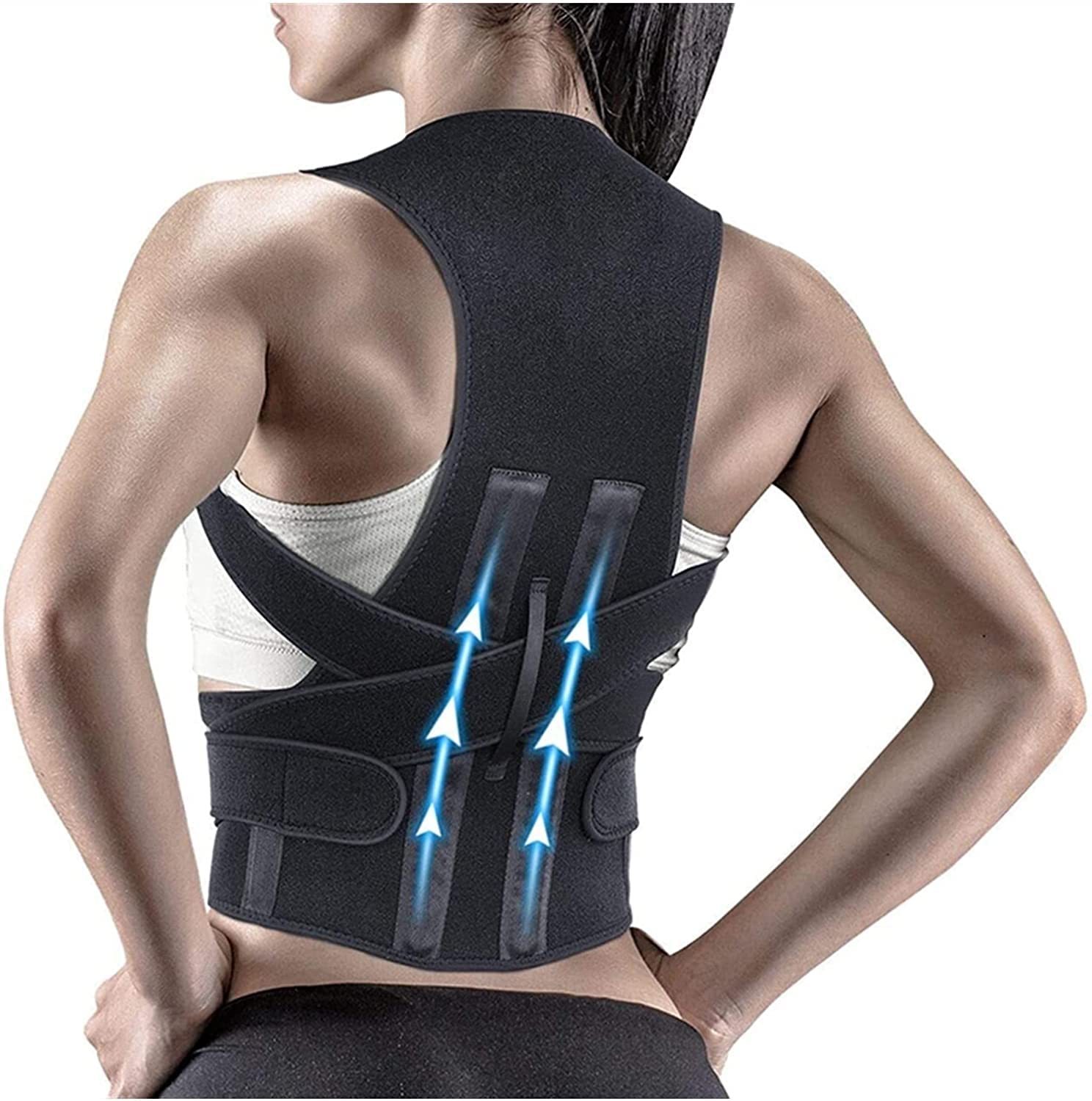 Corrector Lumbar Decompression for Men Women - Full Back Brace, Spinal, Neck, Shoulder Neck Support Adjustable Breathable