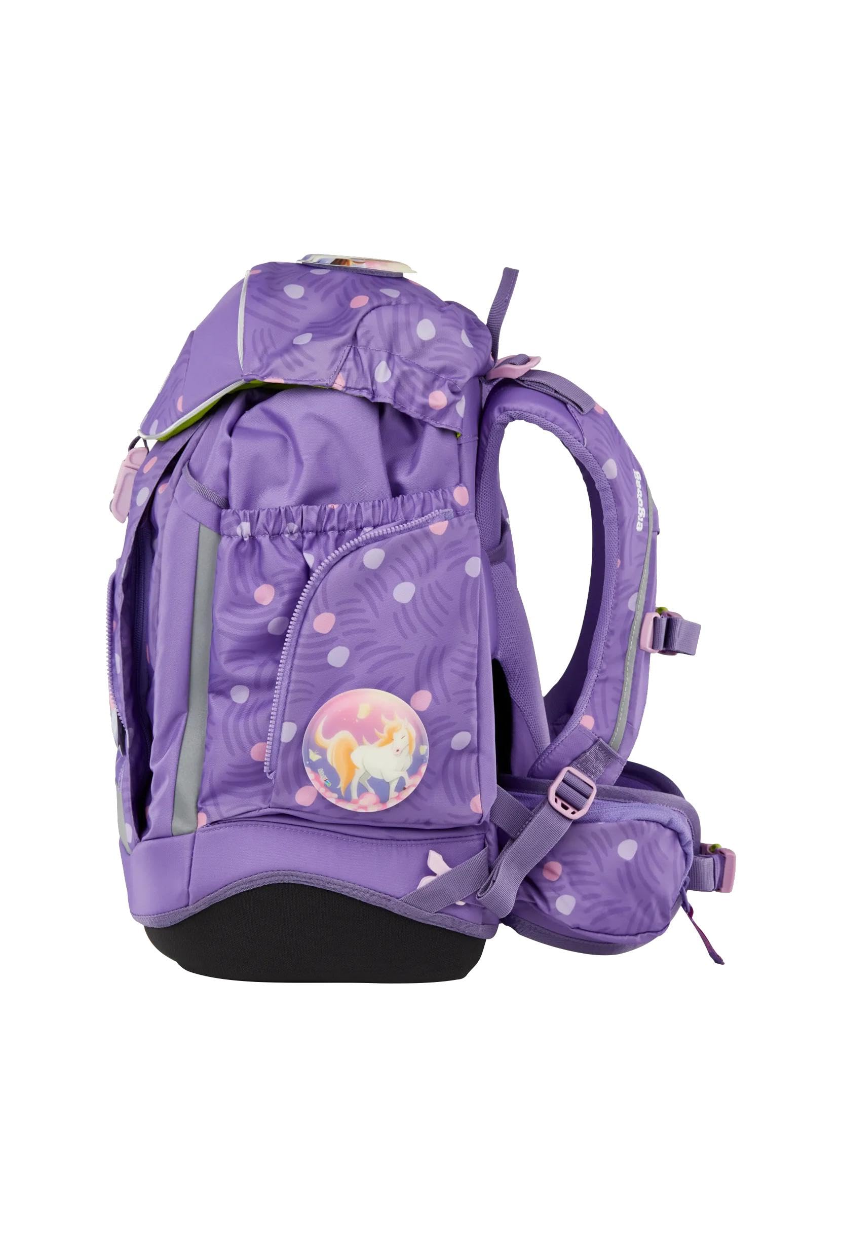 ergobag Schulranzen-Set Maxi Set Bundle PonyBäradies - Lavendel