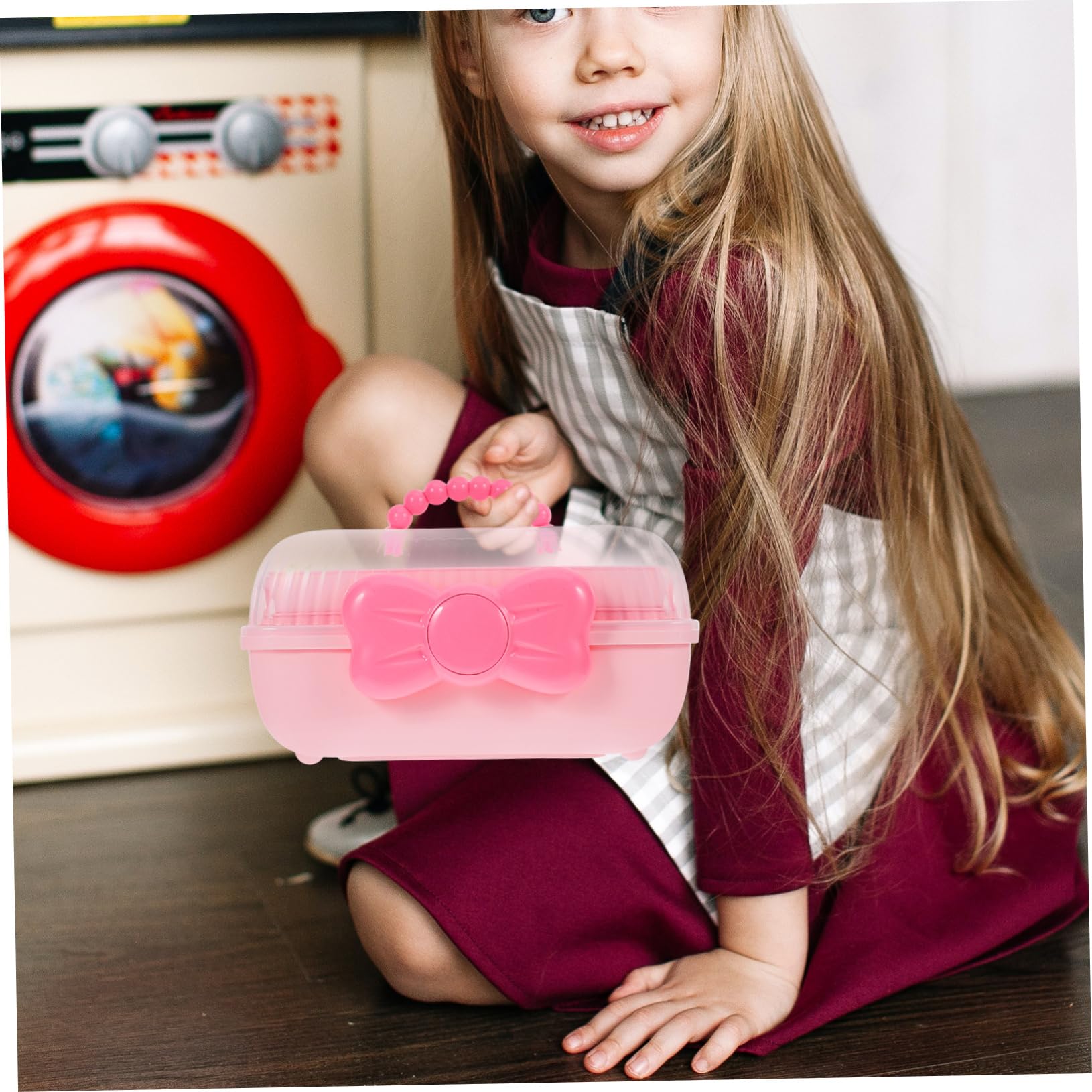 IMIKEYA Aufbewahrungsbox für Haaraccessoires Tragetasche für Schmuck Schreibtisch-organizer Platz für Haarschmuck Reisegeeignet Haltbares Material Ordnung für Schminktisch