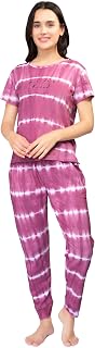 beebelle Women's Cotton Tie-Dye Printed Night Suit CoOrds Set of Top & Joggers 1150 Price In India