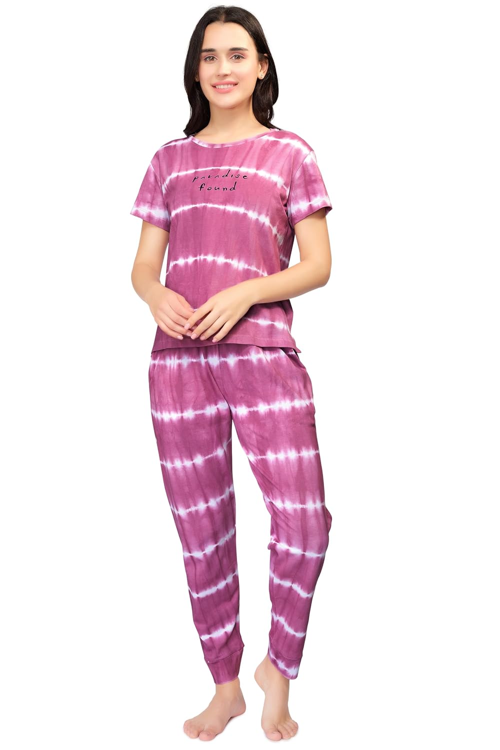 beebelle Women's Cotton Tie-Dye Printed Night Suit CoOrds Set of Top & Joggers 1150 - Review, Price and Buying Guide