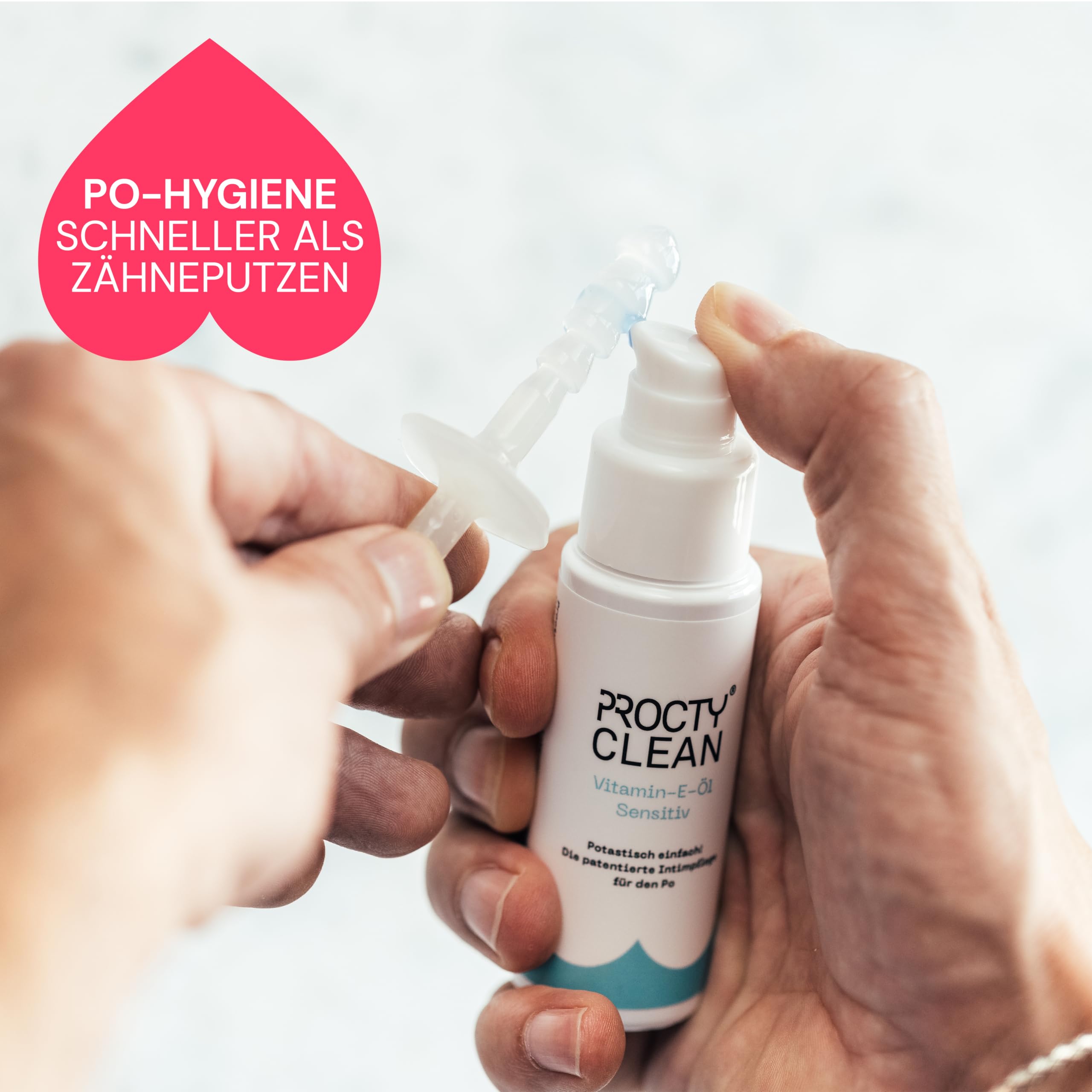 ProctyClean Intimpflege-Set für den Po, Analhygiene bei Hämorrhoiden & Co | Innovation für den Po. Statt Hämorrhoidensalbe, Hämorrhoiden Zäpfchen, Linderung bei Analfissuren, Afterjucken, Brennen