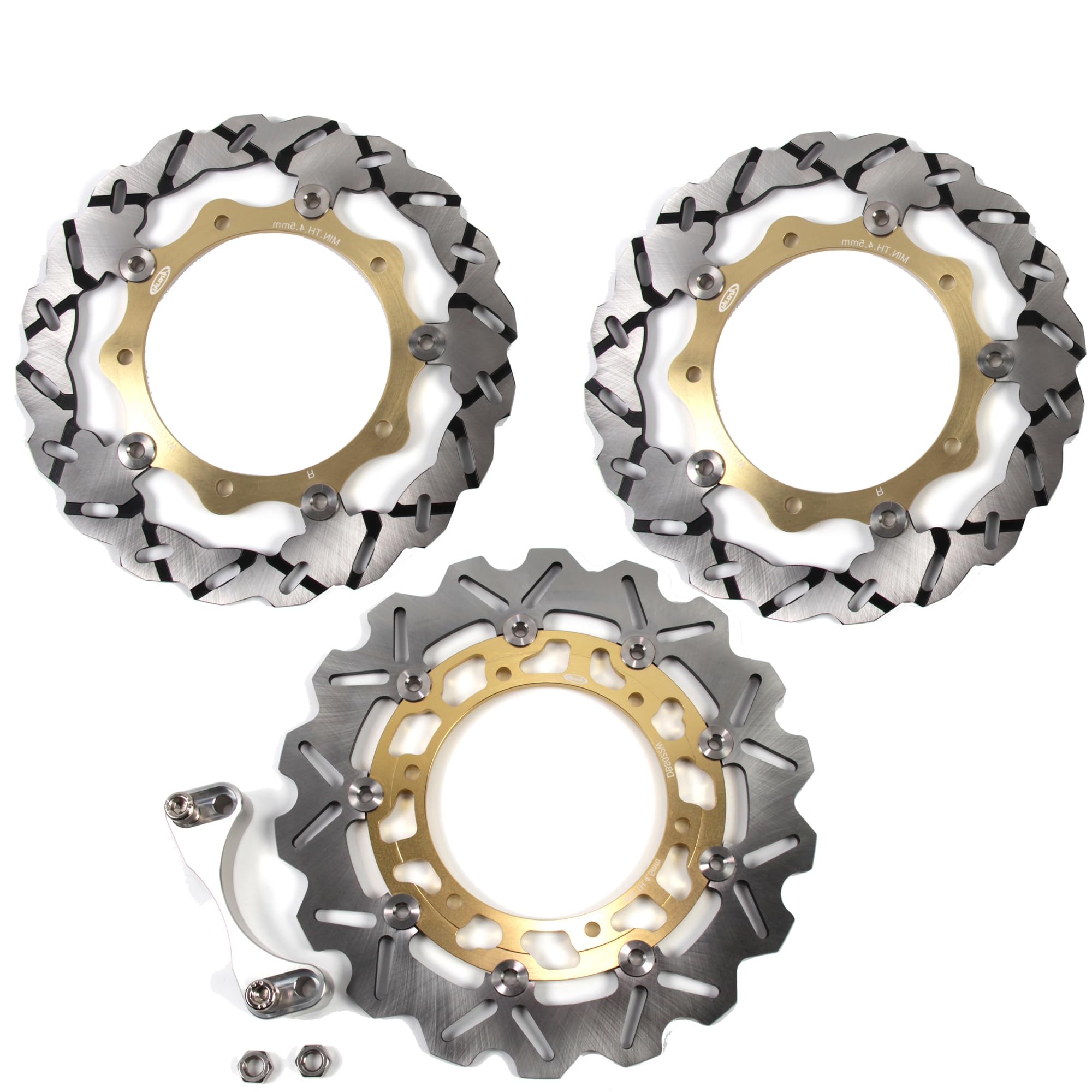 Disco Dischi Freno Anteriore Posteriore Rotore per XP TMAX 500 2004-2007 Disks Accessori per motori XP500 T MAX500 T-MAX500 2005 2006 Oro