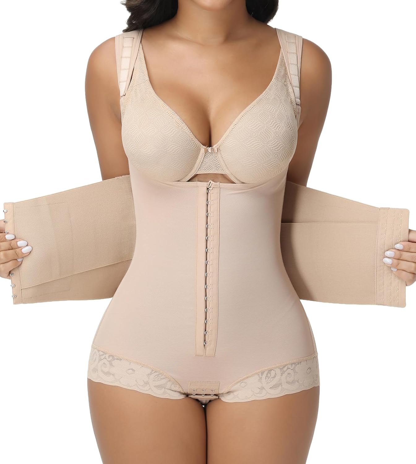SHAPSHE 3 in 1 Detachable Hook Fajas Colombianas Moldeadoras Faja Postpartum Body Shaper Compression Garment Shapewear