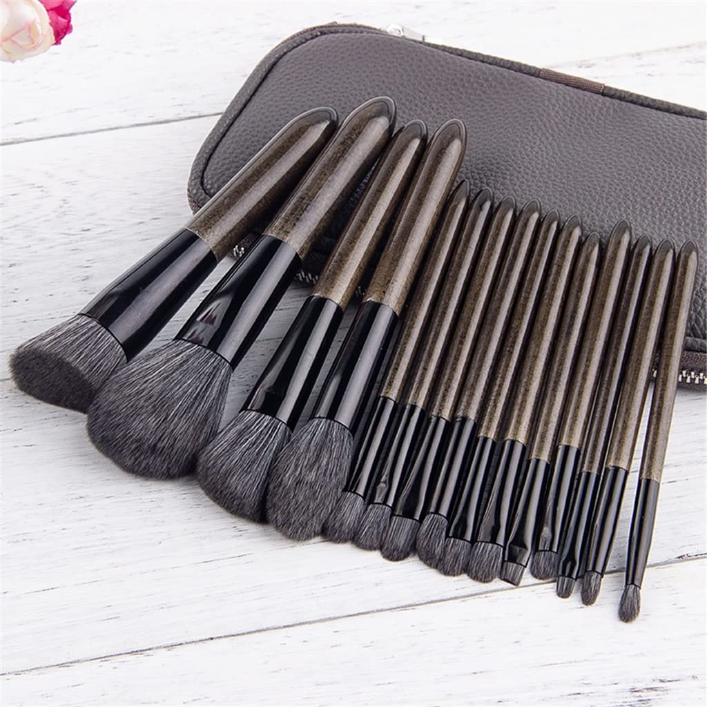 15Pcs Make-Up Pinsel Set Mit Tasche Foundation Lidschatten Blending Augenbrauen Make-Up Pinsel PU Leder