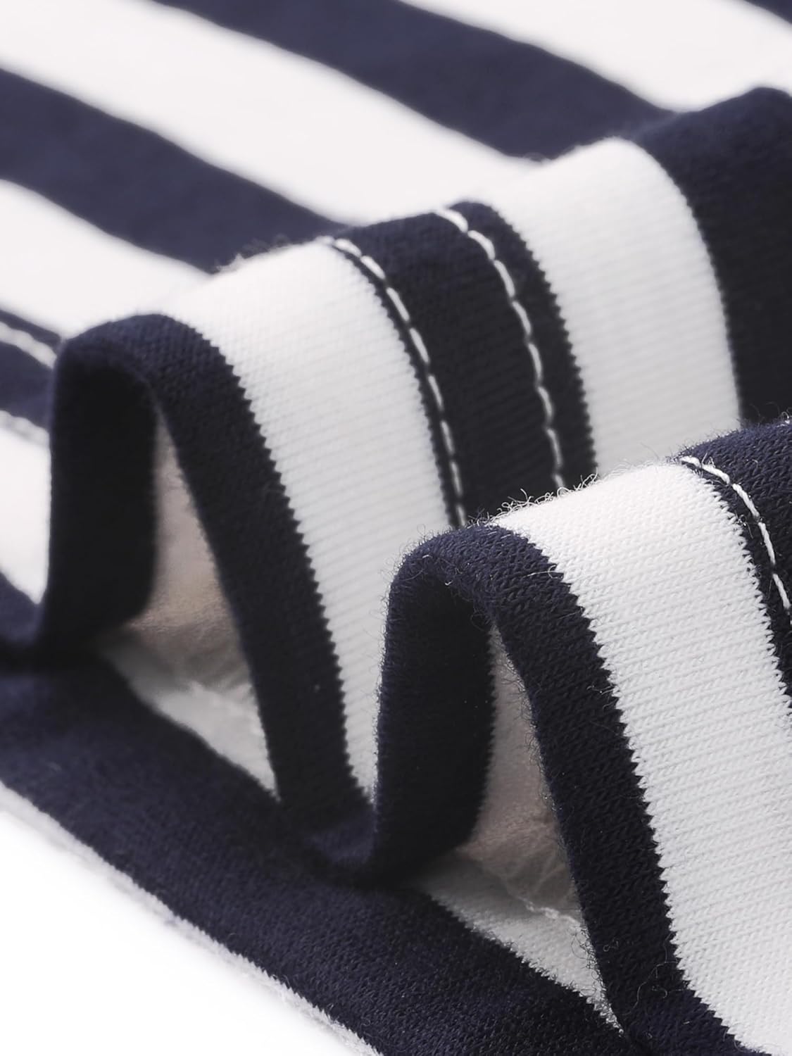 Agnes Orinda Plus Size Tops for Women Round Neck Striped Ruffle Short Sleeve Casual T-Shirt Summer Blouse - Image 5