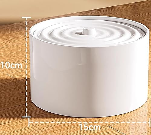 Miniatura 5 de Fuente de agua de cerámica para gatos, dispensador de agua inalámbrico para gatos, dispensador de agua de 1L33.82 onzas, dispensador de agua para