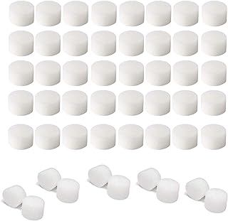 50 Pieces Air Filter Sponge Compressor Replacement System (60 PPI), Compressor System Accessories White Breathable Sponge Column Compatible Cool Mist Inhaler Vaporize Accessories Air Filter