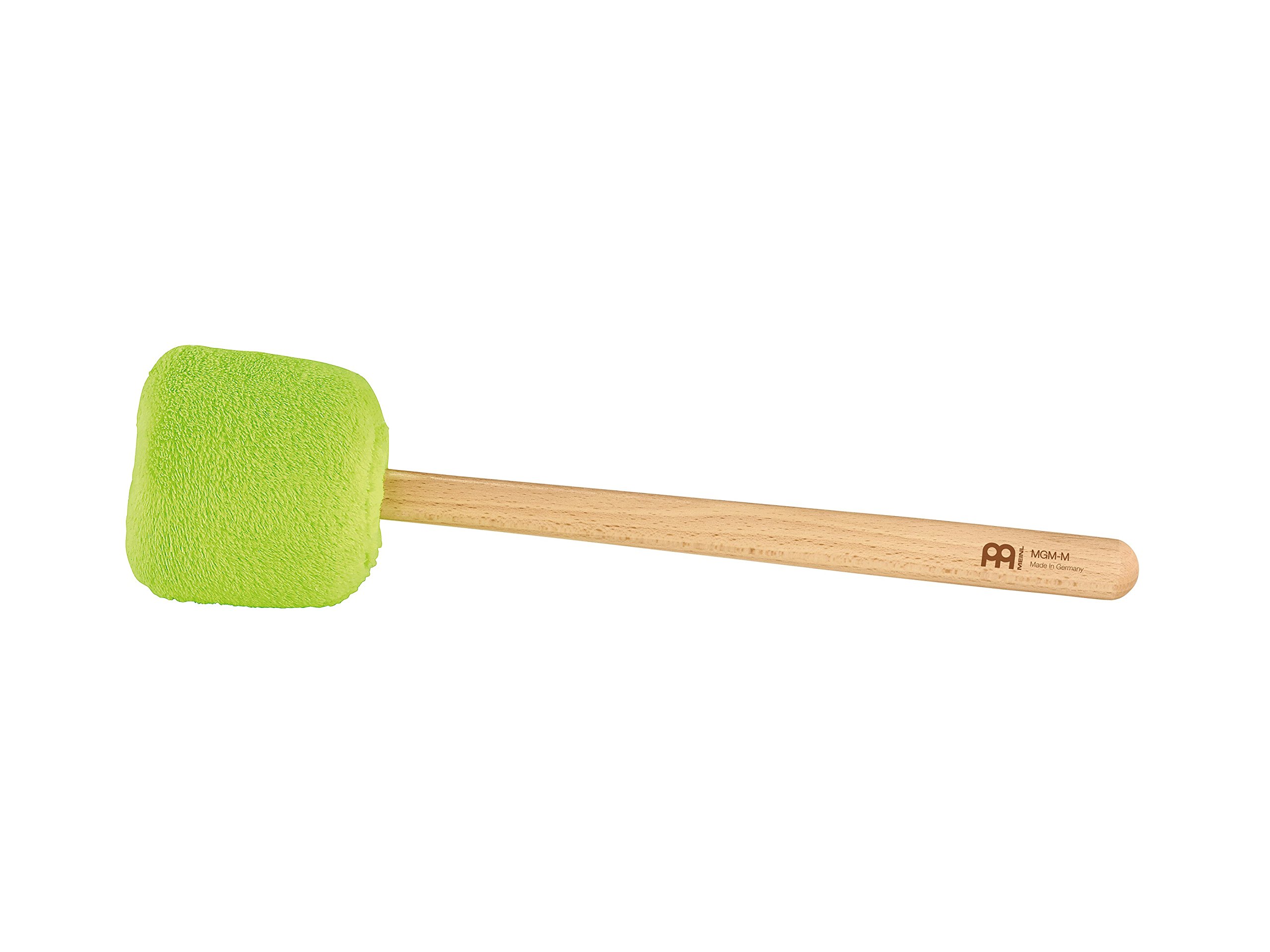 Sonic Energy Gong Mallet Medium, Green mallet with beechwood handle, for gong players meditation, percussion, Sheep’s wool