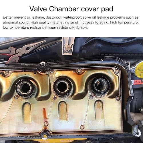 Miniatura 5 de H22A4 - Juego de juntas de tapa de válvula con sellos de tubo de bujía y ojales compatibles con Honda Prelude Base Coupe 1997-2001 de 2 puertas