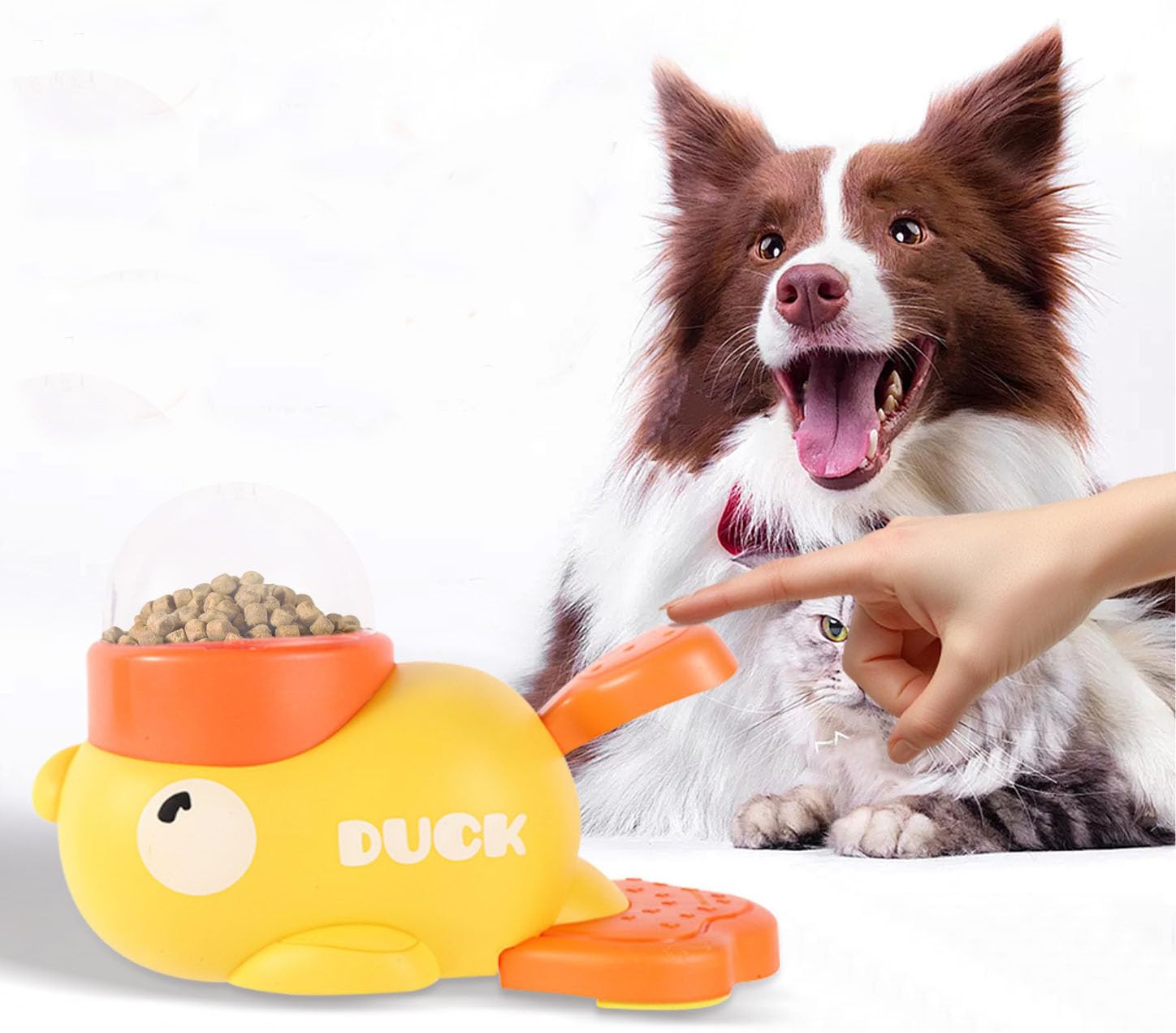 Dog Interactive Treat Dispenser Toy, Food Puzzle Slow Feeder, Suitable for Small & Medium Pets, Reduces Bloating Anti-Gulping for Fun Mealtime (Dispenser Yellow) Dog Interactive Treat Dispenser Toy, Food Puzzle Slow Feeder, Suitable for Small & Medium Pets, Reduces Bloating Anti-Gulping for Fun Mealtime (Dispenser Yellow)