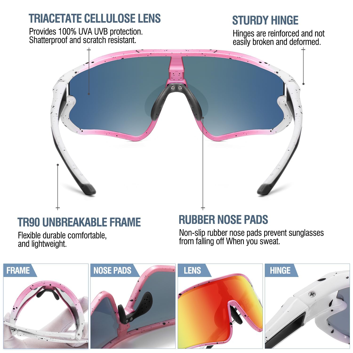 DUCO DCDK268 dziecięce okulary przeciwsłoneczne, młodzieżowe, lekkie okulary przeciwsłoneczne, TR90, UV400, sportowe okulary przeciwsłoneczne dla chłopców i dziewczynek
