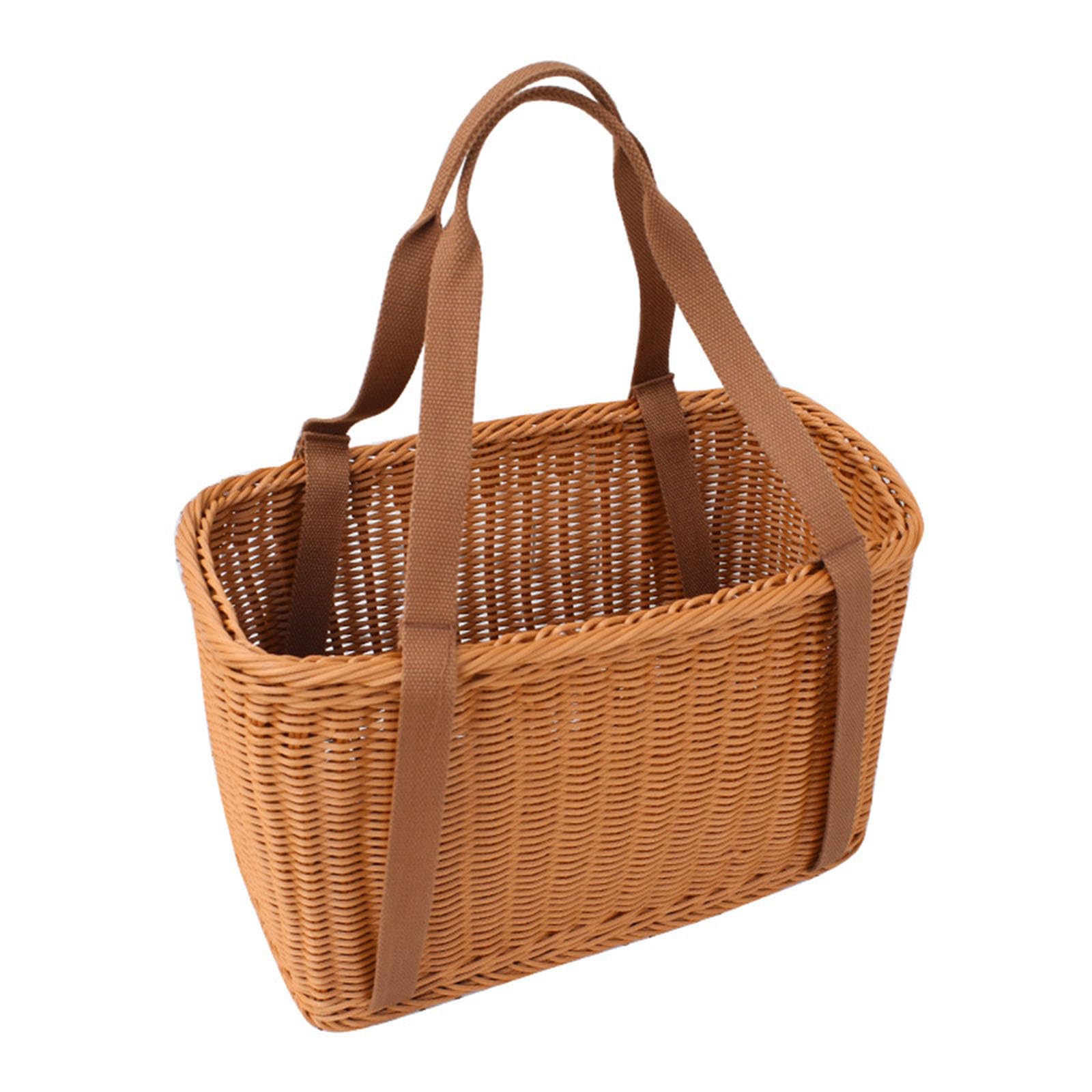 Panier en rotin de transport pour le marché et la cueillette des fruits